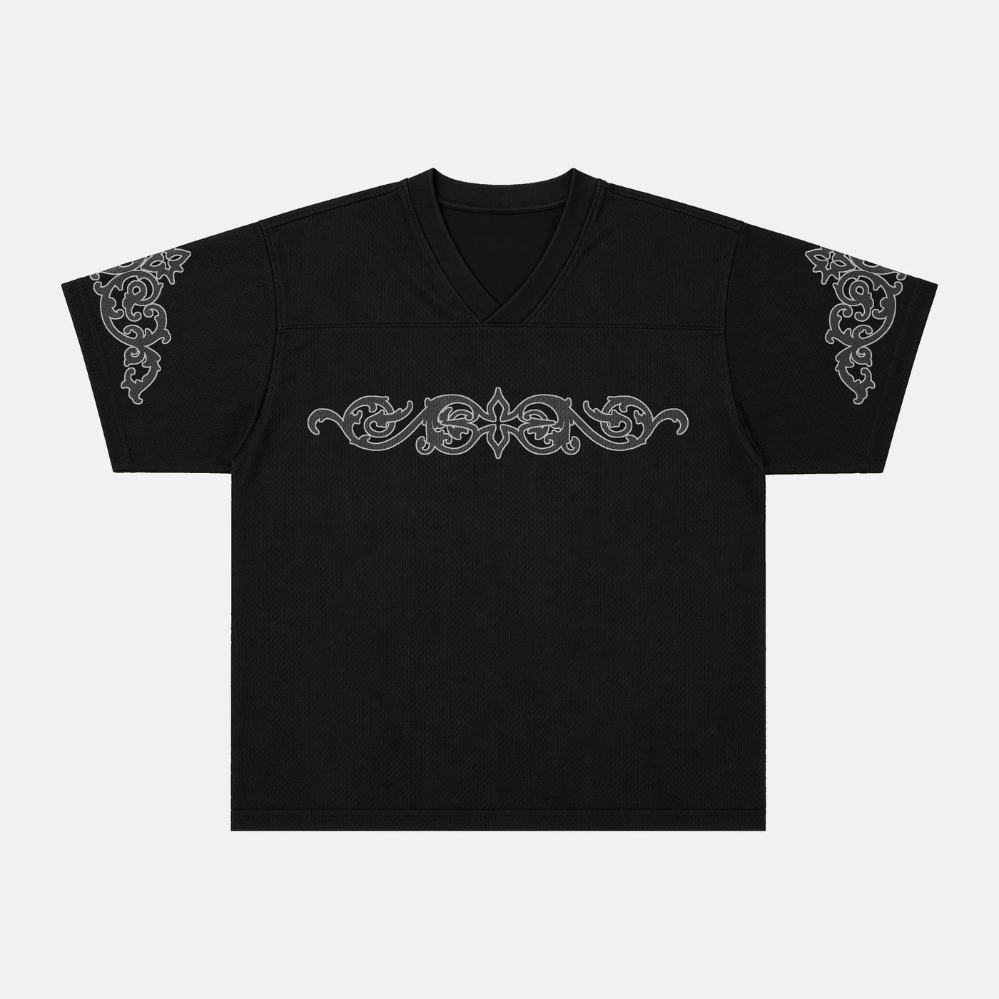 Baroque Mesh Jersey, short sleeve, black